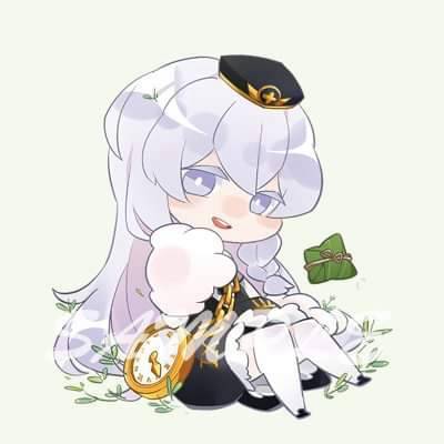 白白繪製的 Q 版角色插畫