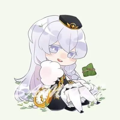 白白繪製的 Q 版角色插畫